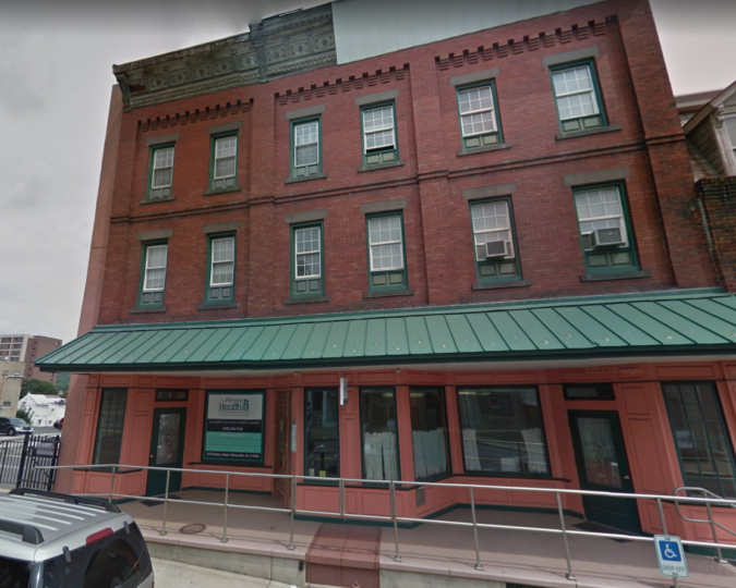 Streetview image of Schuylkill Community Health Center. The building is made of red brick