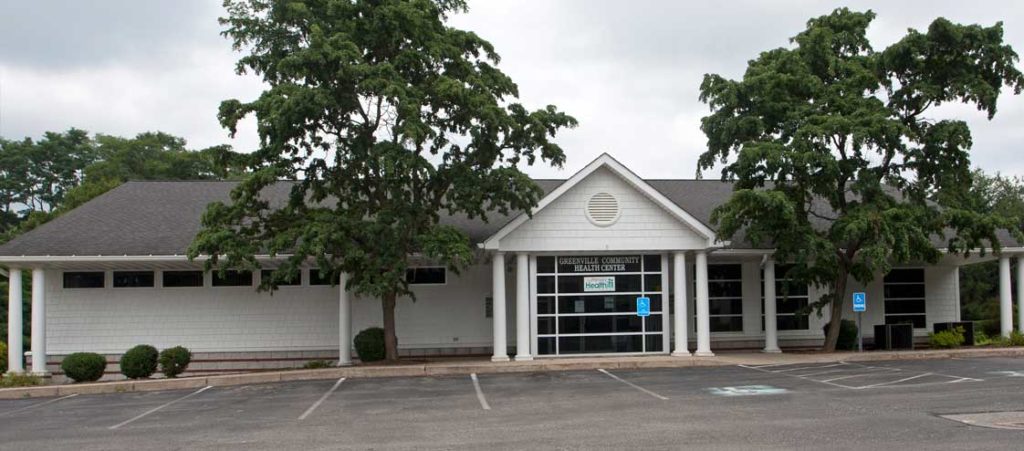 Primary Health Network's Greenville Community Health Center building , parking lot view