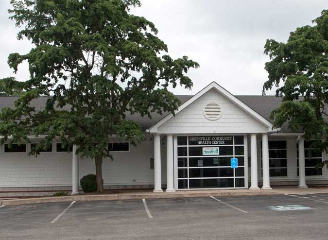 Primary Health Network's Greenville Community Health Center building , parking lot view