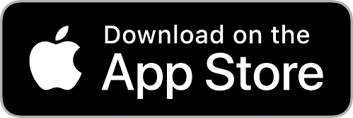 Black button with white Apple logo and white text that reads "Download on the App Store"