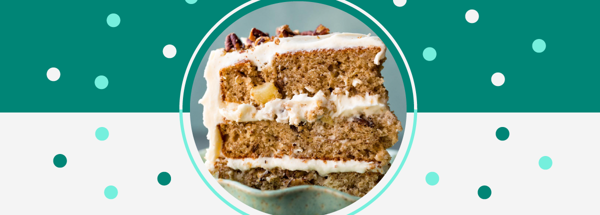 Hummingbird cake sweetened with bananas and pineapple