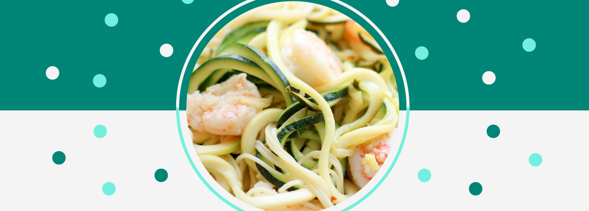 Shrimp scampi with zucchini noodles - healthy recipes