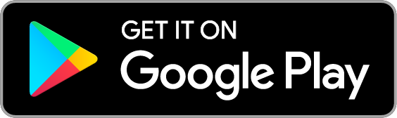 Black button with multicolor play button Google Play logo and text "Get it on Google Play"