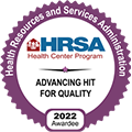 HRSA Health Center Program COVID-19 Data Reporter 2021 Awardee badge