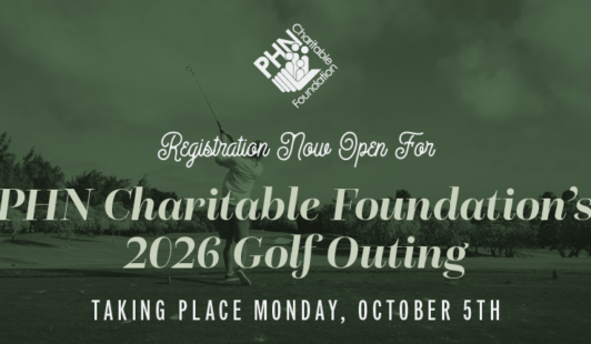 Golf-themed promotional graphic for the PHNCF Golf Outing on October 5, 2026, announcing that registration is now open.